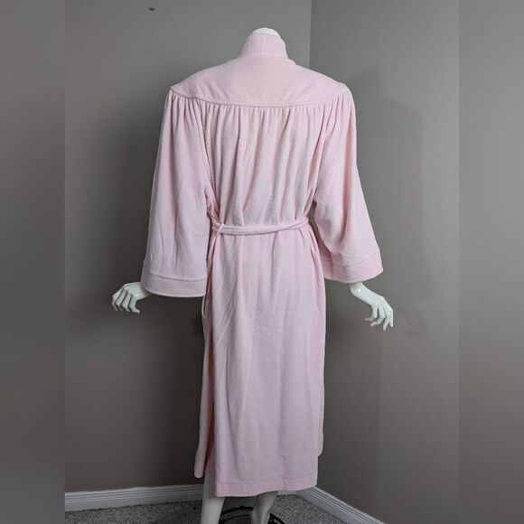 Vintage Vanity Fair pink Terry bathrobe, 80s housecoat - Picture 7 of 7